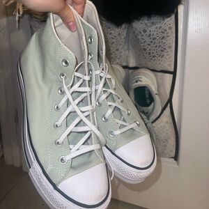 Converse Green and White Sneakers